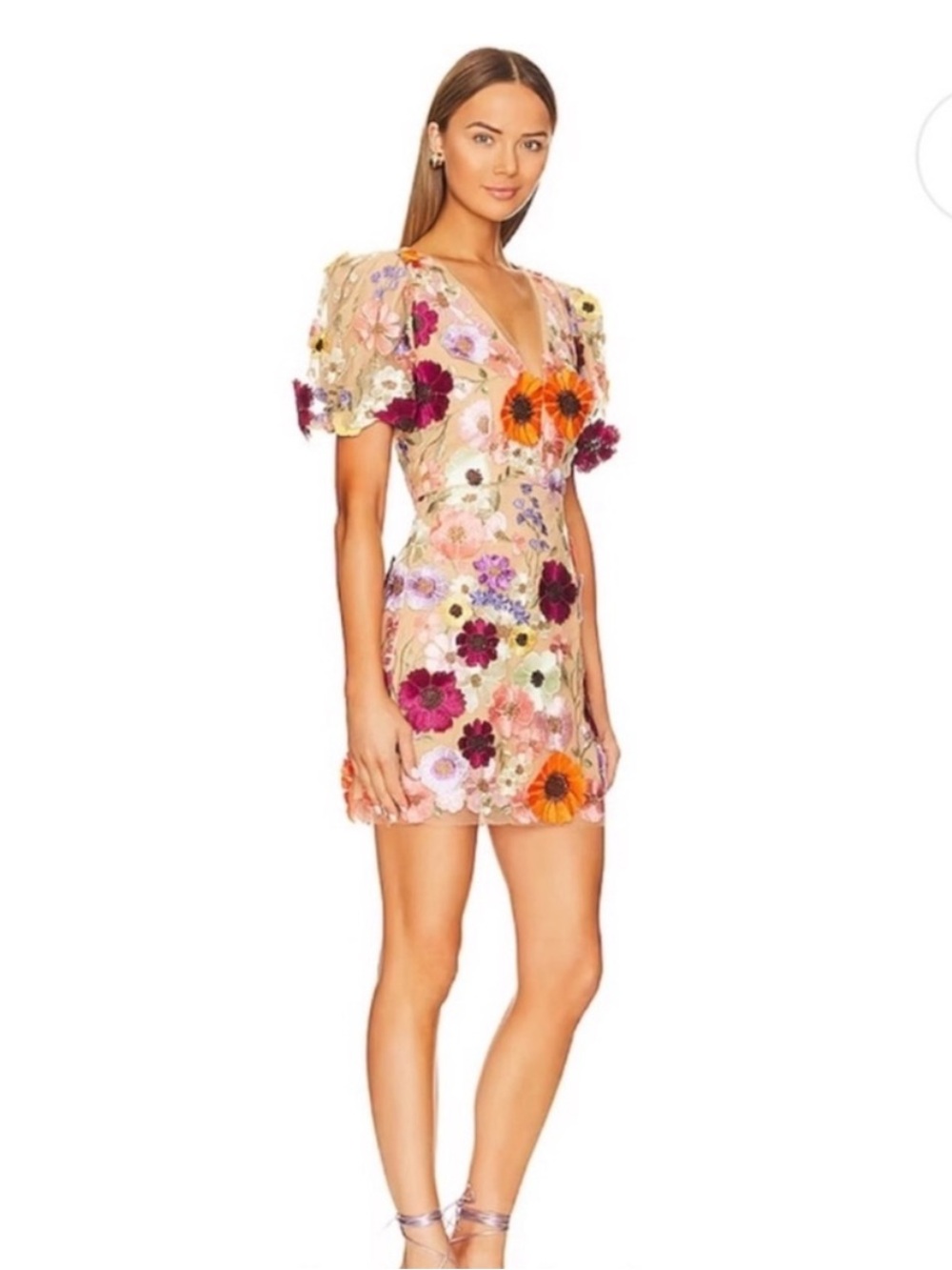 elliatt rosalind 3 floral applique embellished statement mini dress size XL NEW - Picture 13 of 15